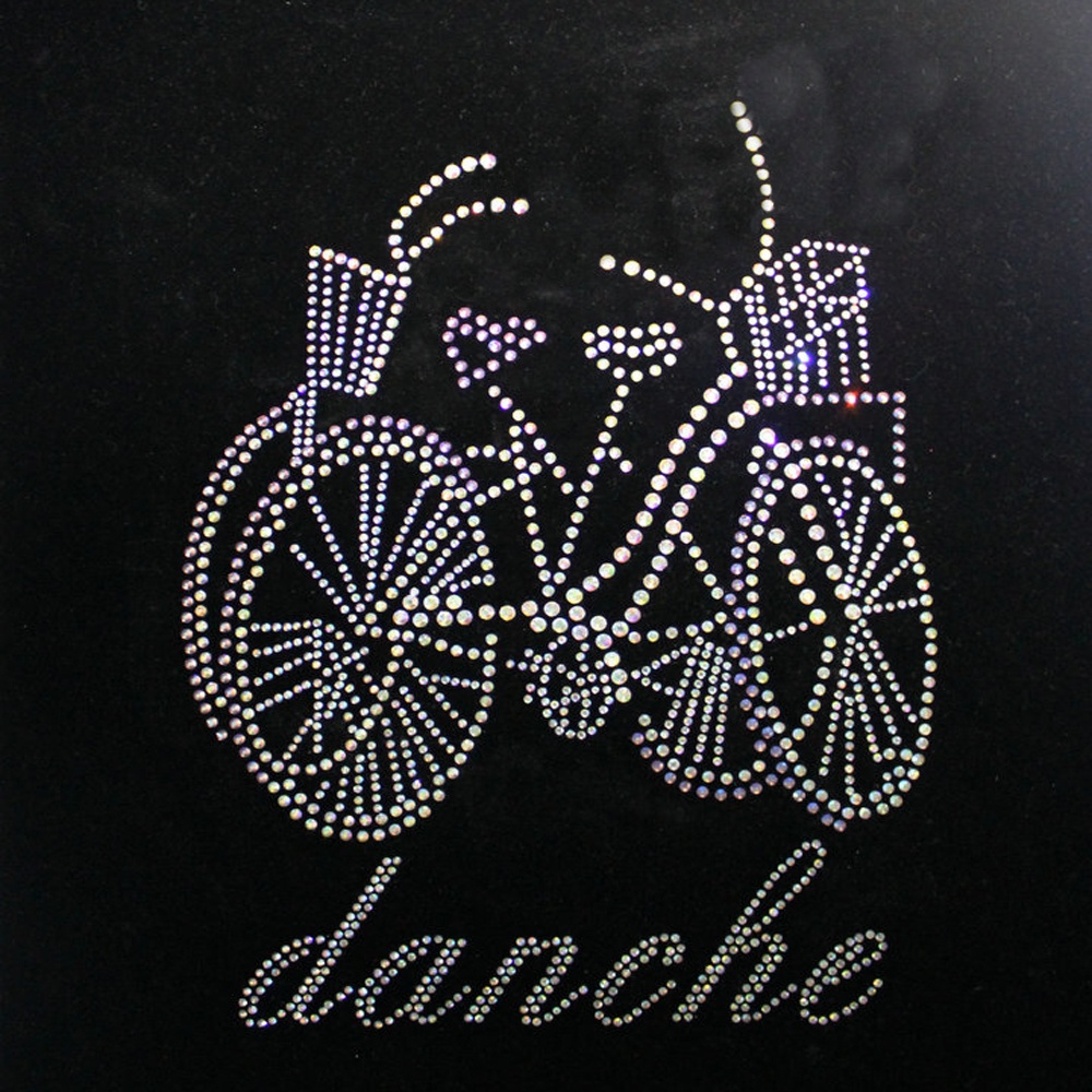 Custom Design Rhinestone Logo Bicycle Heat Transfer Design Hotfix Rhinestone Template Pattern Transf
