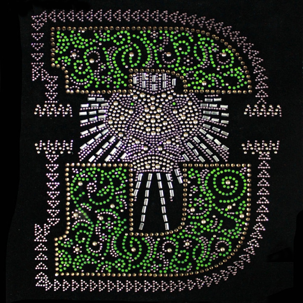 Custom Design Letter D Pattern Design Hot Fix Rhinestone Heat Iron on Transfer Rhinestone Template f